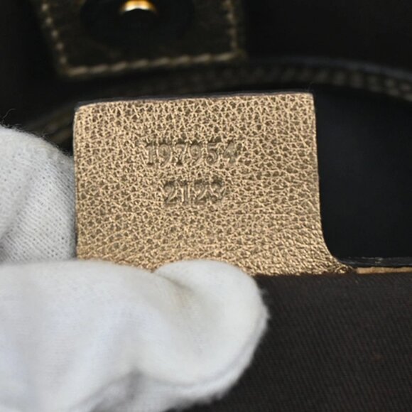 GUCCI Crystal GG Pattern Shoulder Tote Bag Coating Canvas Leather Brown 30YH545 - Picture 15 of 16